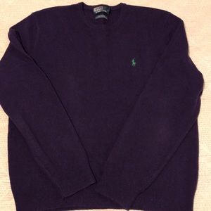 Men’s purple Polo RL size XL wool sweater